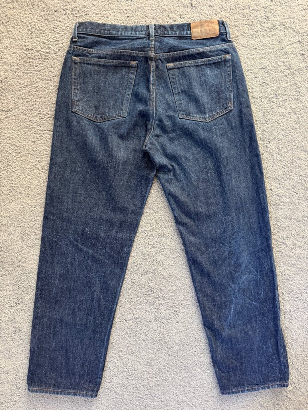 Madewell Men Japanese Selvedge Raw Indigo Relaxed Straight Jeans W33 L32 - Picture 13 of 15